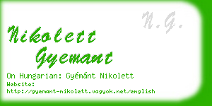 nikolett gyemant business card