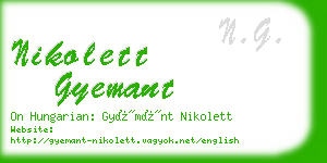 nikolett gyemant business card